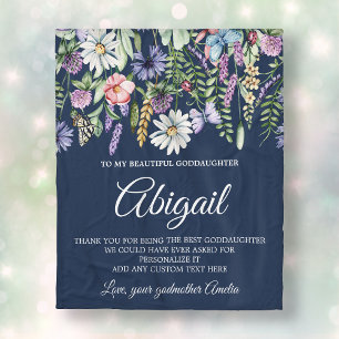 Manta Polar Mensaje personalizado de la diosa Wildflowers