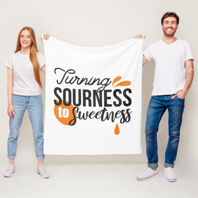 Manta Polar Mensaje positivo de la vida - Se vuelve amargo par (In situ)