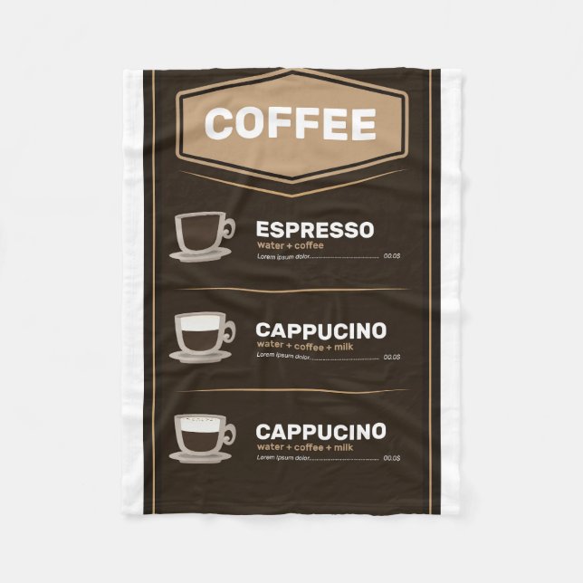 Manta Polar Menú Café (Anverso)
