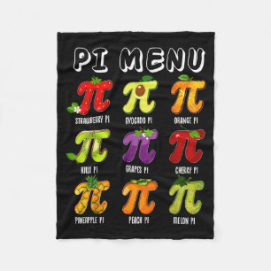 Manta Polar Menú Pi 3.14 Símbolo Pi Divertido Fruta Profesor N