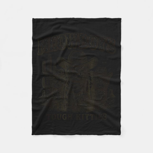 Manta Polar Meowboys Tough Kitties Country Western Cowboy Cat  (Anverso)