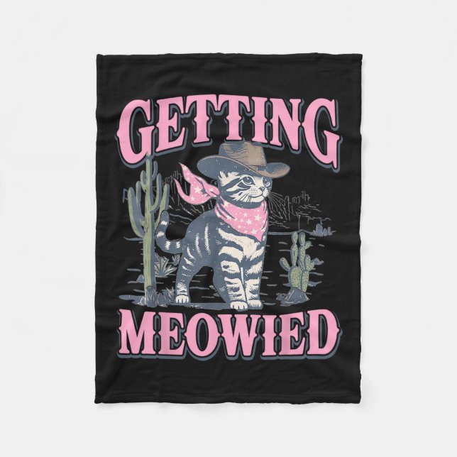 Manta Polar Meowdy Bachelorette Party Cowgirl Get Meowie (Anverso)