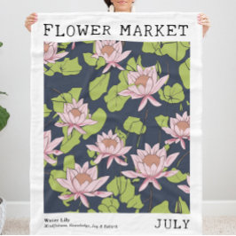 Manta Polar Mercado de flores de nacimiento de Lily Lotus, de 