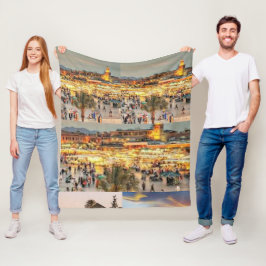 Manta Polar Mercado Nocturno de Marrakech – Plaza Jemaa el-Fna