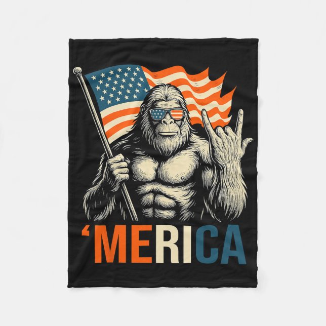 Manta Polar ‘merica Gorilla Flag Sungles Funny Patriotic  (Anverso)
