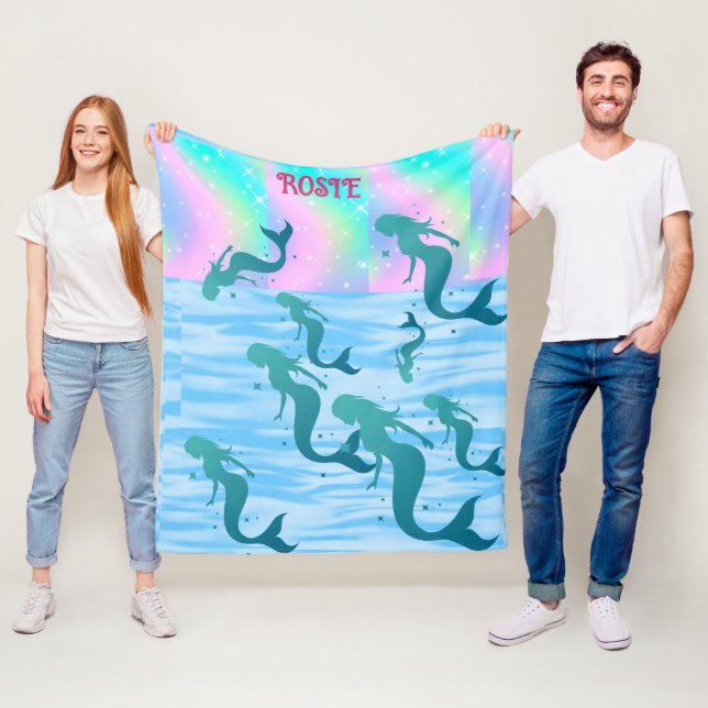 MANTA POLAR MERMAID BLANKET. FLEECE BLANKET (In situ)