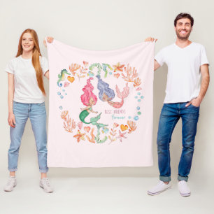 Manta Polar Mermaids Mejor Amigos para Siempre BFF Personaliza
