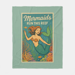 Manta Polar Mermaids Run This Reef | Retro Coral Fish Sea Life