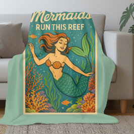 Manta Polar Mermaids Run This Reef | Retro Coral Fish Sea Life