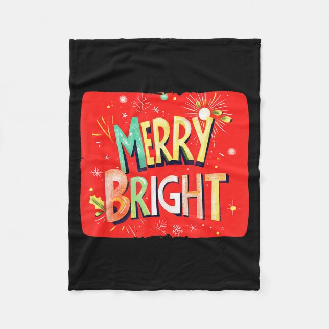 Manta Polar Merry Bright Magic For Holiday Cheer  (Anverso)