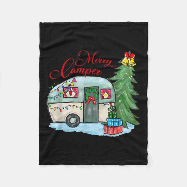 Manta Polar Merry Camper Christmas Santa Camper Camng Truck Xm (Anverso)