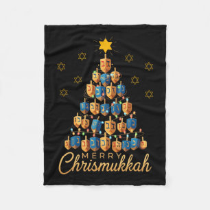 Manta Polar Merry Chrismukkah Happy Chanukkah Dreidel Christma