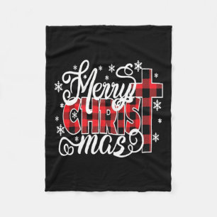 Manta Polar Merry Christ Mas Christian Jesus Navidades Pjs Xma