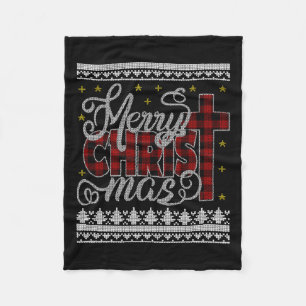 Manta Polar Merry Christ Mas Jesus Christian Pajamas Ugly Chri