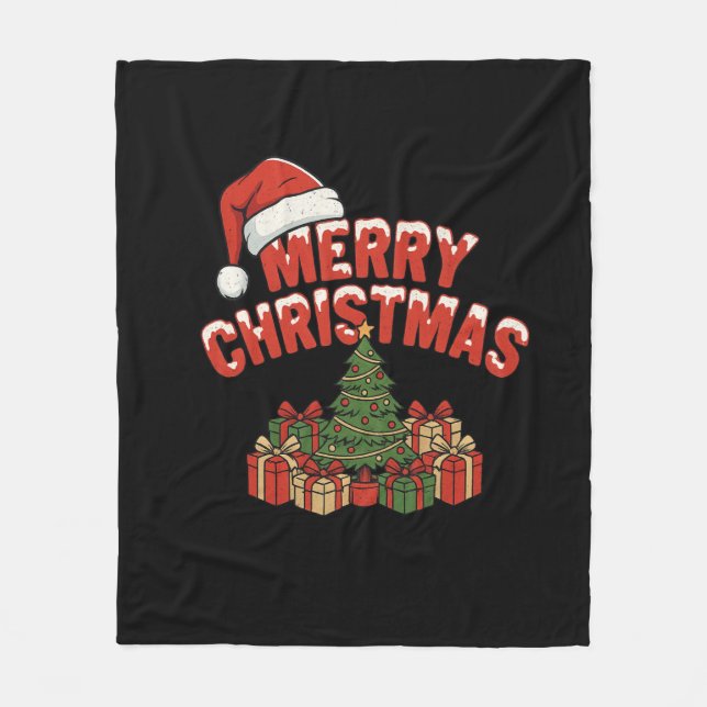 Manta Polar Merry Christmas Fleece Blanket (Anverso)