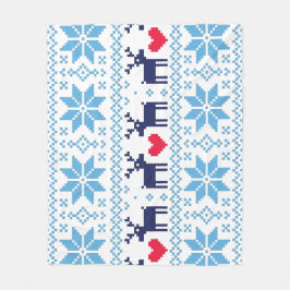 Manta Polar Merry Christmas pattern 2