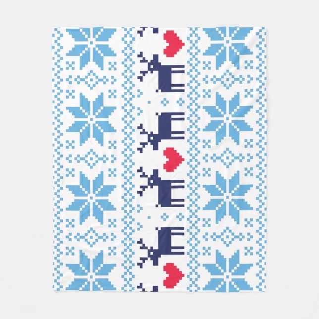 Manta Polar Merry Christmas pattern 2 (Anverso)