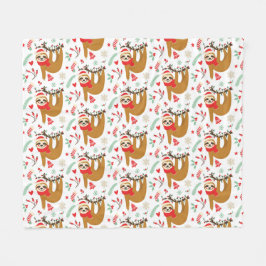 Manta Polar Merry Christmas Sloth | Vacaciones