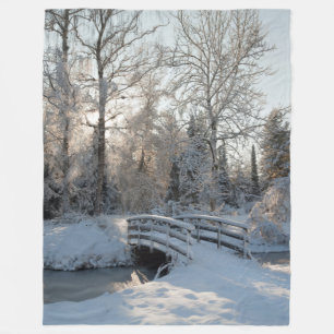 Manta Polar Merry Christmas Winter Wonderland Fleece Blanket