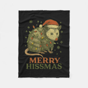 Manta Polar Merry Hissmas Ssum Santa Hat Xmas Hombres Ligeros