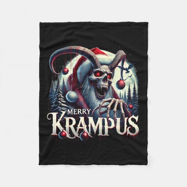 Manta Polar Merry Krampus Krampus Llega A La Ciudad Horror Chr (Anverso)
