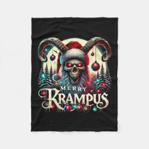 Manta Polar Merry Krampus Navidades Krampus Viene A La Ciudad