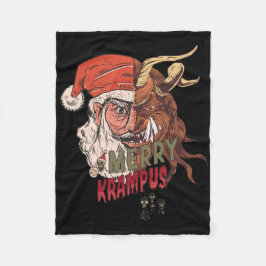 Manta Polar Merry Krampus Scary Santa Horror Navidades