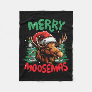 Manta Polar Merry Moosemas Funny Navidades Duck Lover
