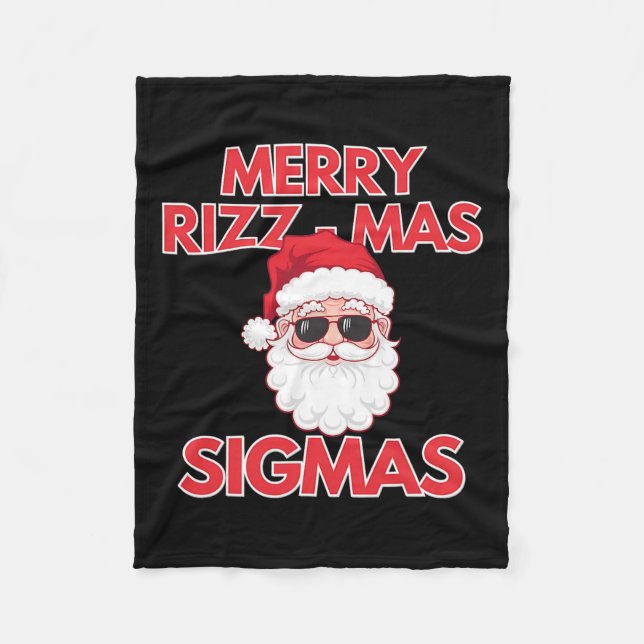 Manta Polar Merry Rizz Mas Sigmas Navidades Rizzmas Funny Sant (Anverso)