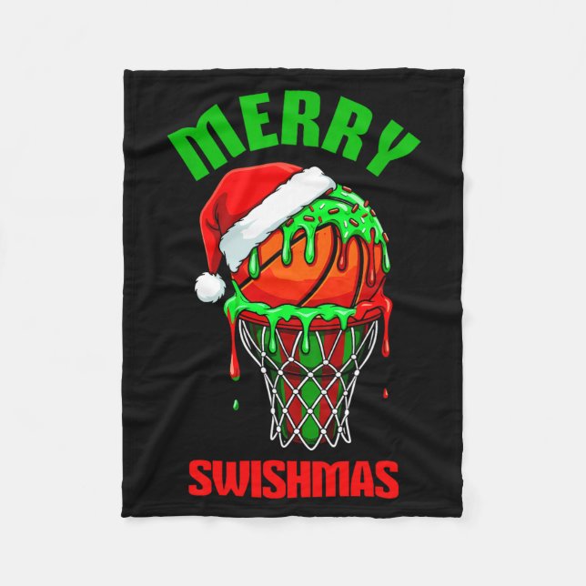 Manta Polar Merry Swishmas Basketball Ugly Christmas Xmas Men  (Anverso)
