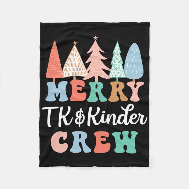 Manta Polar Merry Tk And Kinder Crew Kindergarten Teacher Chri (Anverso)