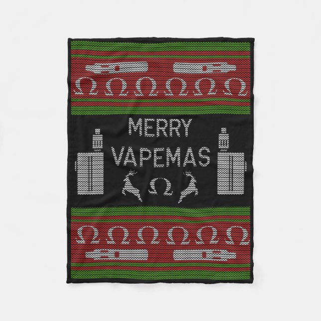 Manta Polar Merry Vapemas - Suéter Navidades feos (Anverso)