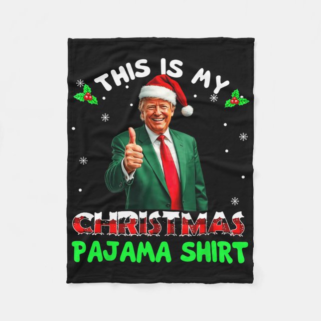 Manta Polar Merry Xmas Donald Trump Santa This Is My Christmas (Anverso)