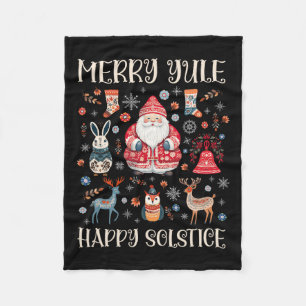 Manta Polar Merry Yule Happy Solstice Cottagecore Scandinavian