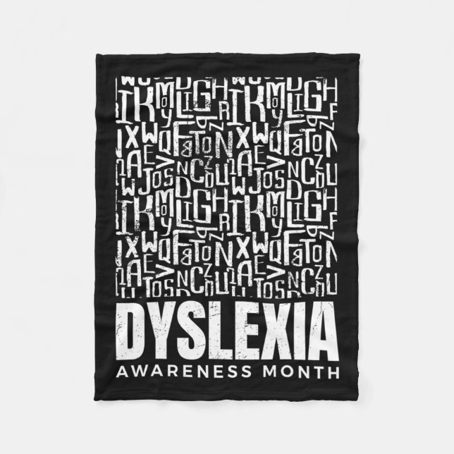 Manta Polar Mes de Conciencia Dislexia Guerrero Disléxico (Anverso)