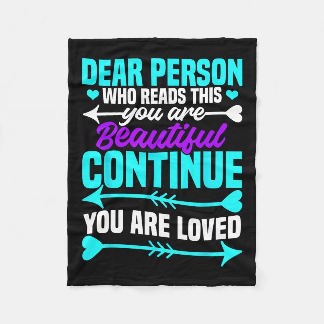 Manta Polar Mes de concientización sobre prevención del suicid (Anverso)