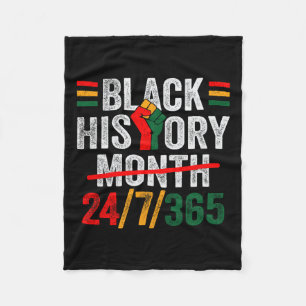 Manta Polar Mes de historia negra 24 7 365 Hombres africanos m
