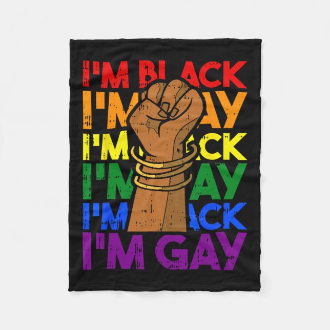 Manta Polar Mes De Historia Negra Gay Hombres Poder De Las Muj (Anverso)