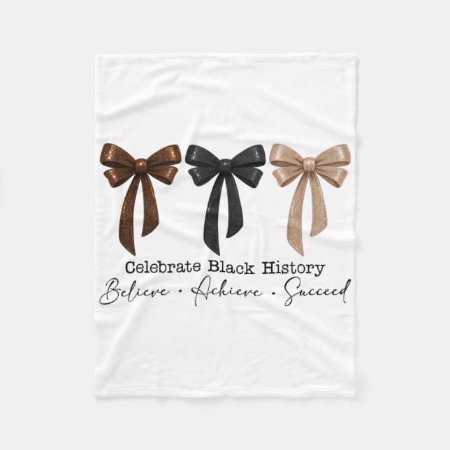 Manta Polar Mes de la Historia Negra Cree Logra Triunfa Melani (Anverso)