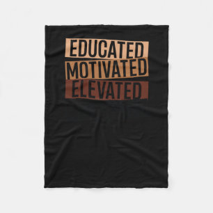 Manta Polar Mes de la Historia Negra - Educado Motivado Elevad