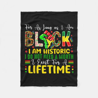 Manta Polar Mes de la historia negra mientras sea negro