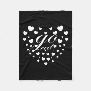 Manta Polar Mes de la salud del corazón rojo Tee American Hear