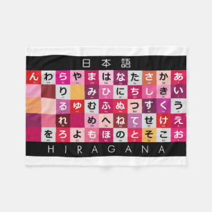 Manta Polar Mesa Hiragana japonesa