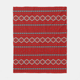 Manta Polar Mesas del Suroeste Rojo y Turquesa Medio