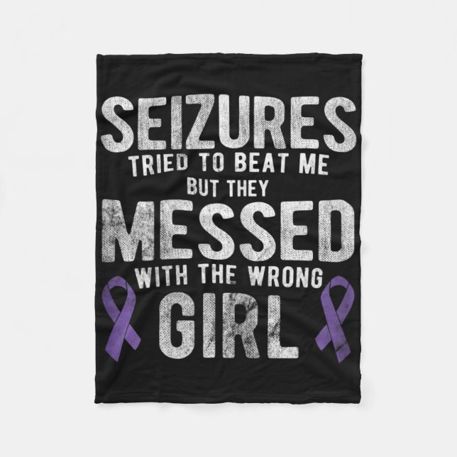 Manta Polar Messed With The Wrong Girl Epilepsy Awareness  (Anverso)