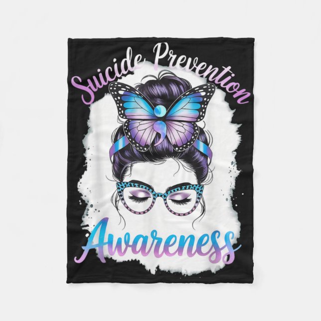 Manta Polar Messy Bun Girl Suicide Prevention Mental Health Gr (Anverso)
