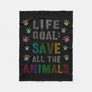 Manta Polar Meta de vida linda Salvar animales Día de rescate 