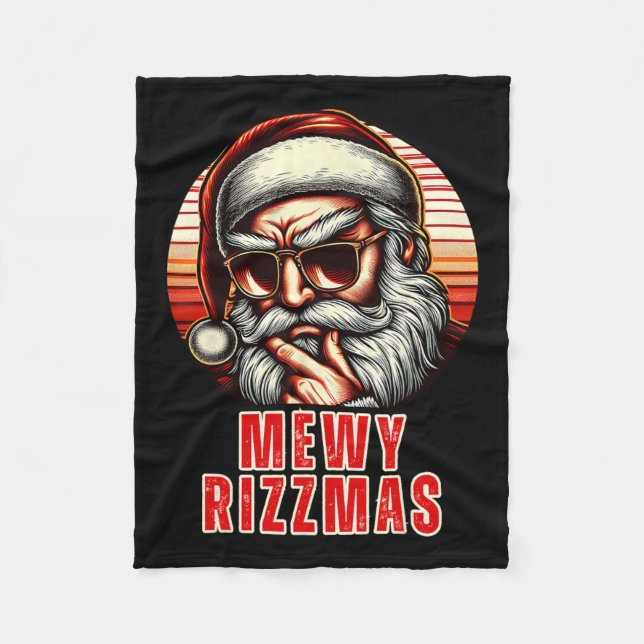 Manta Polar Mewy Rizzmas Gracioso Santa Mying Chiste Rizz Mens (Anverso)