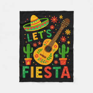 Manta Polar mexicano vamos fiesta guitarra cinco de mayo
