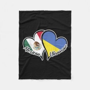 Manta Polar México Bandera de Ucrania mitad mexicana